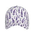 thumbnail image 2 of Fotbe Lavender Flowers Classic Baseball Cap, Adjustable Snapback Hats, Outdoor Baseball Hat for Men and Women Cotton Soft, 2 of 9