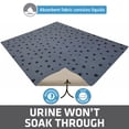 thumbnail image 3 of Cat litter mat, extra large, traps litter, waterproof & absorbent, machine washable, protects floors, for kittens & multiple cats, fits all boxes, gray, 20x28 inches, 3 of 6