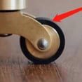 thumbnail image 4 of 2025 Solid Brass Furniture Casters, Old Style Rubber Swivel Wheels, Wheel Diameter 25mm, Load Capacity 150kg, With Threaded Stem, Suitable For Piano L, 4 of 5