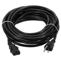 Uxcell 25ft 18 AWG Black 18/3 Universal Power Cord C13 to NEMA 5-15P 10A 125V 3-Prong Extension Power Cord