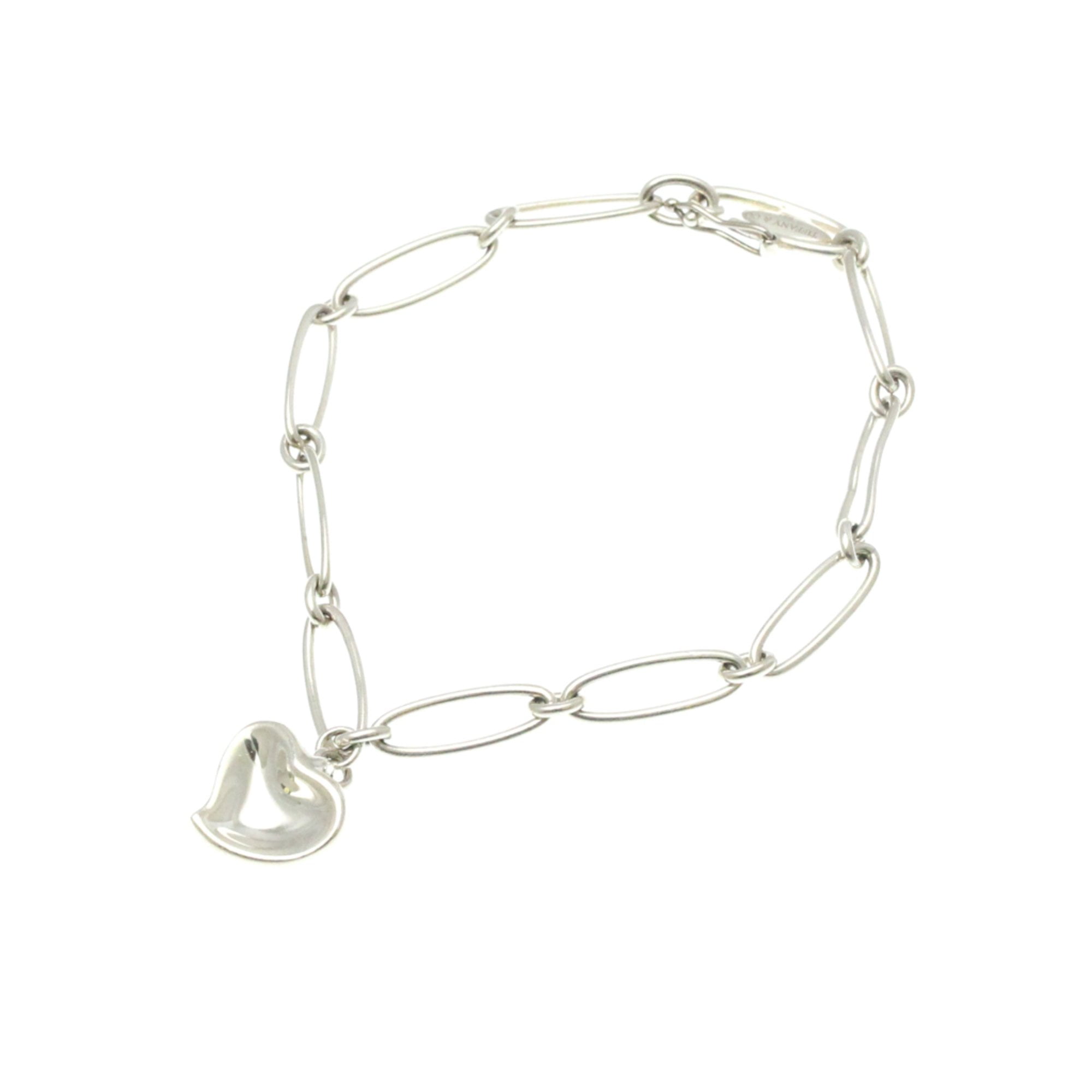 TIFFANY & CO. Pre-Owned Tiffany Full Heart Silver 925 No Stone Charm Bracelet Silver (Good)