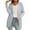 Gray, variant on YFNNUP Women Long Sleeve Sweaters Cardigan Trendy Knit Open Front Coat 2025 Fall Fashion Outfits Loose Sweater Jacket