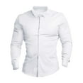 thumbnail image 4 of Mens Shirts Button Down Short Sleeved V Neck Solid Color Summer Army Green Mens Fall Clothes size XXL, 4 of 4