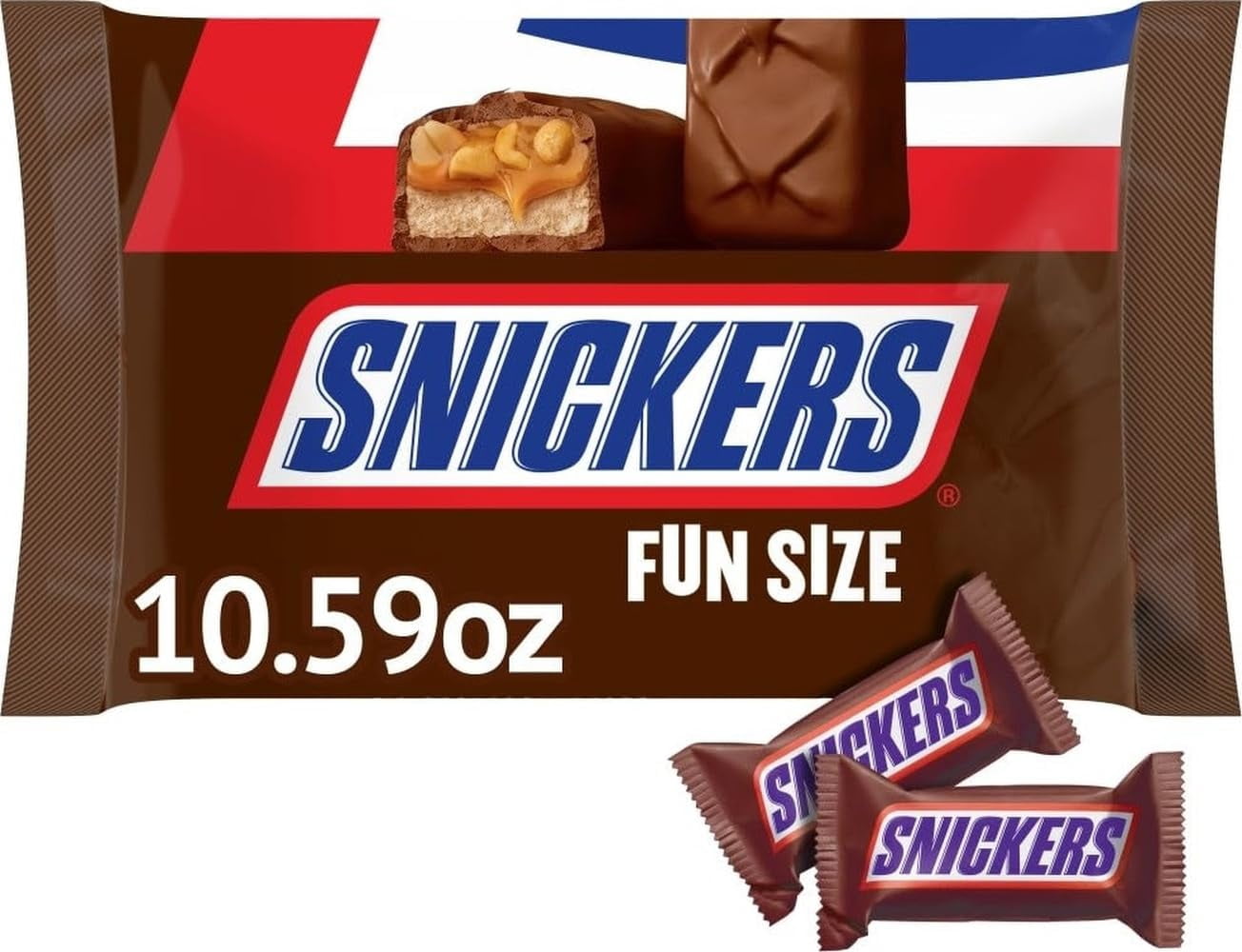 SNICKERS, Full Size Bulk Chocolate Candy Bars, 89.28 oz, 48 ct