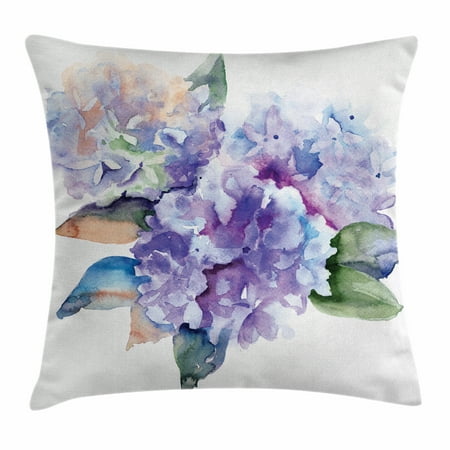 Watercolor Throw Pillow Cushion Cover Delicate Hydrangea Flowers Interesting Hydrangea Decorative Pillows Watercolor Throw Pillow Cushion Cover Delicate Hydrangea Flowers Interesting Hydrangea Decorative Pillows