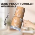 thumbnail image 5 of Bohemian Style 20oz Insulated Travel Cup with Lid and Straws, Stainless Steel Coffee Mug, Double Wall Vacuum Tumbler, Leakproof, 5 of 5