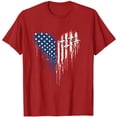 thumbnail image 5 of Mifsaly Heart American Flag Graphic Tee Women Crewneck Short Sleeve Summer Top Soft Stretchy Loose Fit Patriotic Shirt Vacation Daily Wear 4Th Of July T-Shirt S, 5 of 5