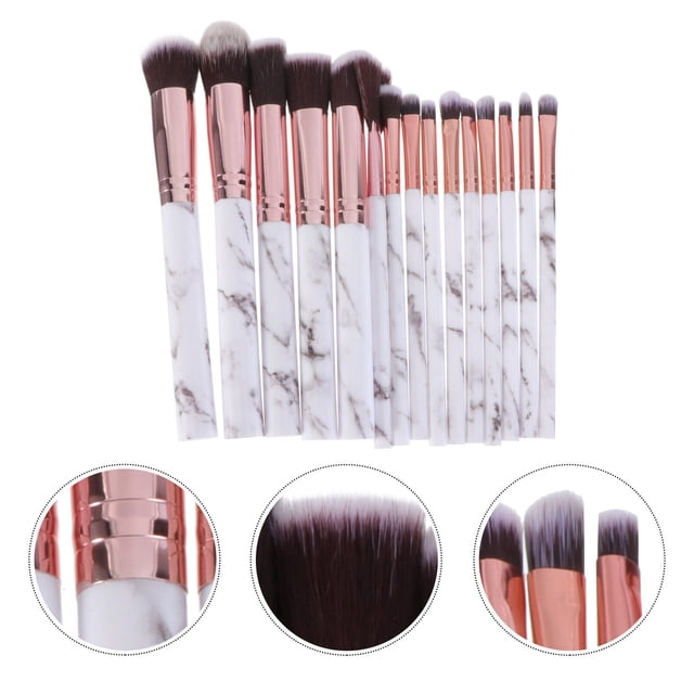 GOOHOCHY 15 Pcs Outils de Maquillage Design Marbre pour Uniforme Maquillage pour Femmes