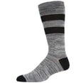 thumbnail image 3 of MeMoi 2 Pair Men's Pizza-Themed and Striped Rayon-Blend Novelty Crew Socks - Mens - Male, 10-13, Black, 3 of 3