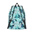 thumbnail image 2 of Picia Blue Floral with Butterflies Printed Canvas Daypack - Stylish and Durable Vintage Compact Backpack - Class, Work, Travel, or Laptop Bookbag,Organized Compartments-Medium, 2 of 6