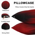thumbnail image 4 of Dark Red Black Ombre Outdoor Pillow Covers 20x20 Inch Throw Pillow Covers Set of 2 Waterproof Decorative Pillow Cases Modern Abstract Art Striped Gradient Cushion Covers for Patio Furniture Garden, 4 of 8