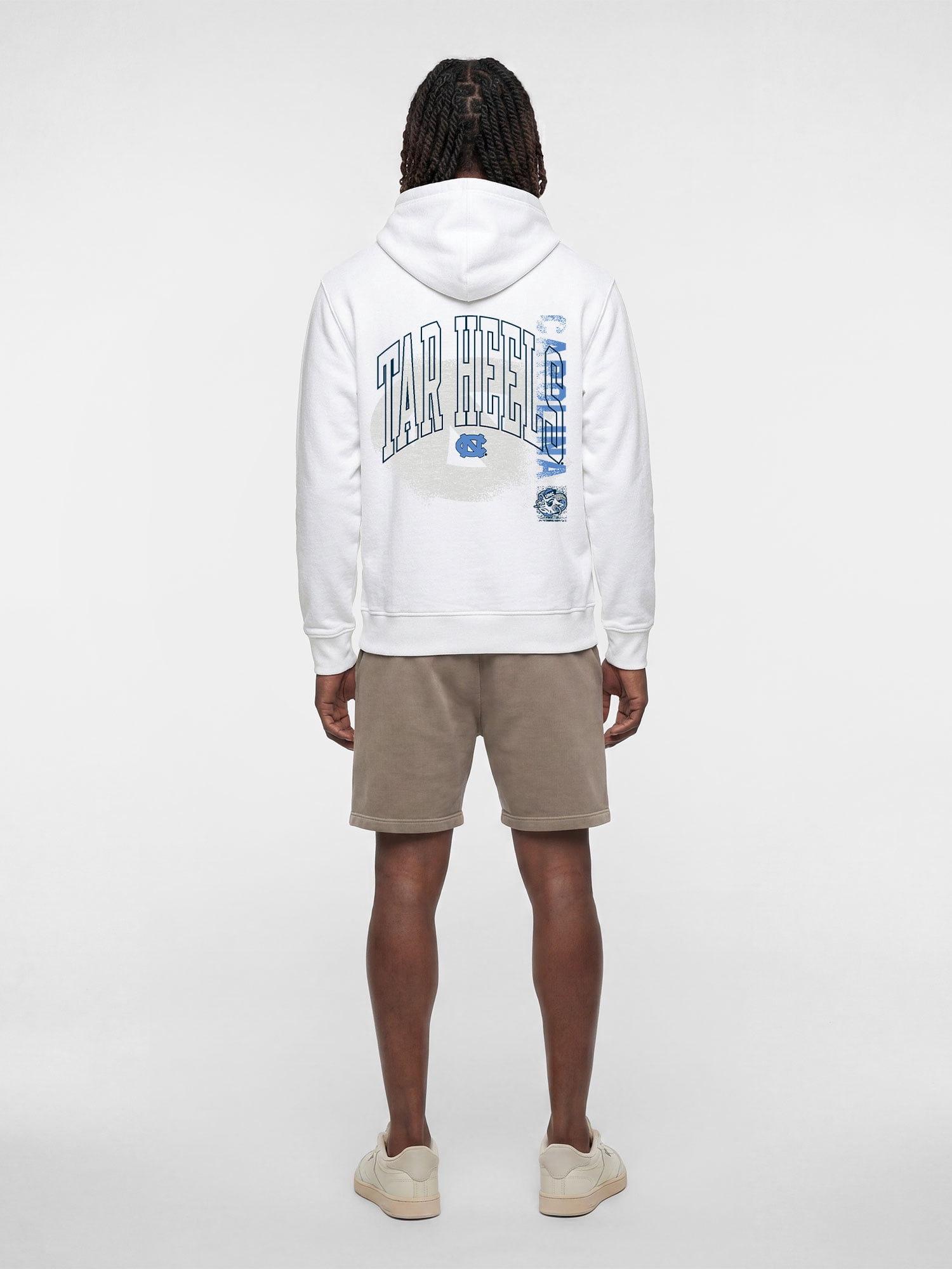 North Carolina TarHeels Reebok Mens White Hooded Sweatshirt