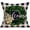 Boxwood Wreath, variant on Buffalo Check Plaid Throw Pillow Covers Welcome Home Yellow Gazania Flower Pillow Covers 18x18 Inch Farmhouse Outdoor Cotton Linen Cushion Pillowcase for Sofa (Black and White, 18" x 18")