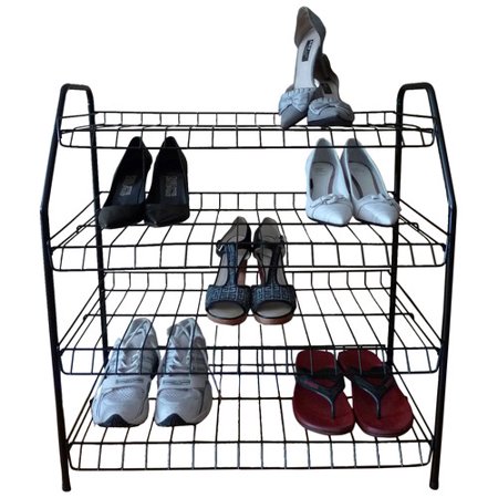 Rebrilliant 4 Tier 12 Pair Shoe Rack Walmart Com Walmart Com