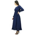 thumbnail image 2 of Bimba Women's Cotton Smocked Waist Long Casual Maxi Dress, 2 of 6