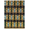 thumbnail image 3 of Safavieh  Couture Hand-knotted Calcutta Ikat Bernardine Modern Wool Rug with Fringe Ivory/Navy 8' x 10' 8' x 10', 3 of 5