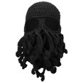 thumbnail image 3 of Gorro de punto con máscara de lana suave, térmico, resistente al viento, divertido, para invierno (negro), 3 of 5