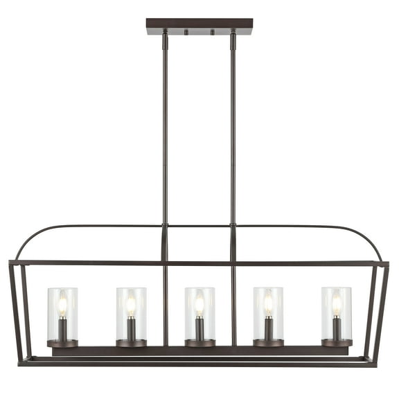 SAFAVIEH Manning 5-Light Modern Oil Rub Bronze Metal Chandelier