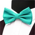 thumbnail image 2 of LAICAIW Mens Solid Color Double Fold Pre-tied Bow Tie and Pocket Square Cufflink Set with Gift Box, 2 of 6