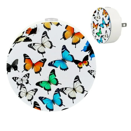 

YZUOUZY Lamp for Bedroom Small Lamp Bedroom Lamps Set of 2 Colorful Tropical Butterflies