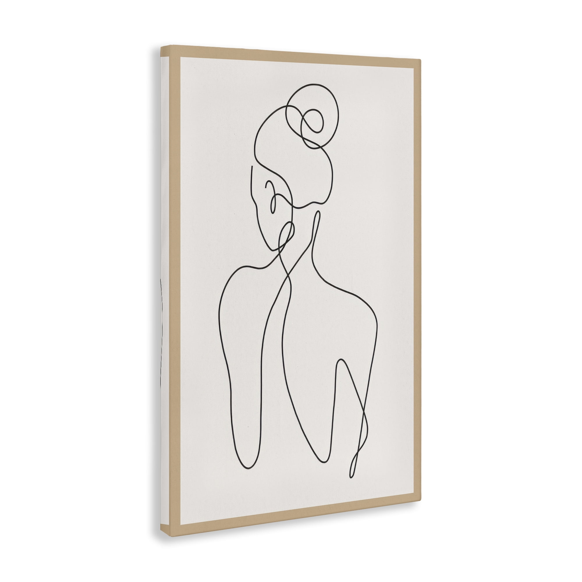 Stupell Industries Minimal Woman Line Drawing People Painting Wrapped Canvas Canvas Art Print Wall Art, 20 x 30