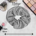 thumbnail image 5 of Jumbo Cotton Scrunchie Hair Tie (Light Grey), 5 of 5