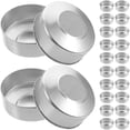 thumbnail image 4 of MasteelfCA 500pcs Aluminum Tea Light Tins Tea Light Empty Case Containers Candle Making (Silver), 4 of 7