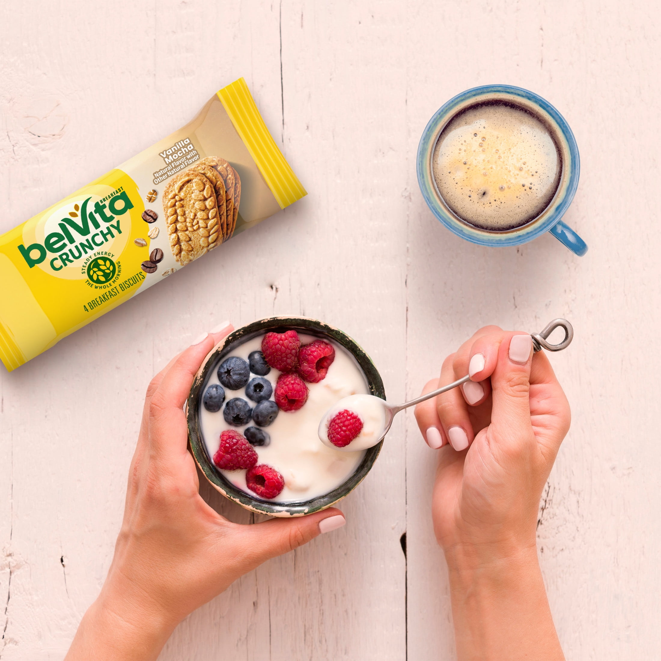 belVita Breakfast Bars Biscuits, Vanilla Mocha, 5 Packs (4 Biscuits Per Pack)