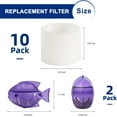thumbnail image 4 of Top-Fill Humidifier Replacement Filter Compatible with Levoit Dual150 Dual200S Classic160 Classic300(S) LV600S LV600HH OasisMist450S OasisMist600S Superior 6000S - 10 Filters and 2 Clean Fish, 4 of 6