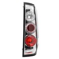 thumbnail image 3 of Spec-D Tuning Chrome Housing Clear Lens Tail Lights Compatible with 2005-2014 Nissan Frontier, 2009-2012 Suzuki Equator, Left + Right Pair Assembly, 3 of 7