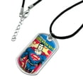 thumbnail image 2 of Superman The American Way Military Dog Tag Pendant Necklace with Cord, 2 of 5