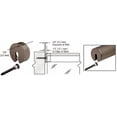 thumbnail image 2 of CRL GR25SECDU Dark Bronze Stabilizing End Cap for 2-1/2" Cap Railing, 2 of 4