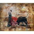thumbnail image 3 of Wiley, Marta 23x20 Black Modern Framed Museum Art Print Titled - Bull Fighter light, 3 of 5