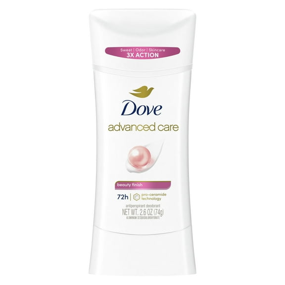 Dove Advanced Care Antiperspirant Deodorant Stick for Women Beauty Finish, 2.6 oz