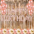 thumbnail image 1 of Set de globos de oro rosa para cumpleaños, 22 unidades, confeti de látex, 1 of 4