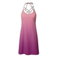 thumbnail image 5 of SMihono Women's 2025 Summer Gradient A-Line Beach Dress - Loose Strappy Halter U Neck Swing Vacation Casual Dresses Hot Pink L, 5 of 5