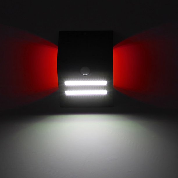 leyfeng Lámpara de pared con detección de movimiento solar IP65 Tres modos de iluminación Carcasa negra/blanca Fuente de luz principal blanca