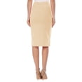 thumbnail image 3 of Women's Casual Elastic Band High Waist Stretch Office Work Solid Midi Skirt, 3 of 5
