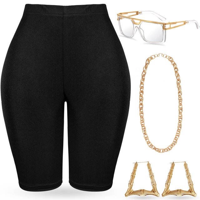 Disfraz Geyoga de los 80s y 90s para Mujer - Atuendo de Hip Hop Rapera
