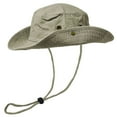 thumbnail image 2 of Glory Max Classic 100% Cotton Wide Brim Bucket Hat Summer Outdoor Boonie Khaki Hats, 2 of 5