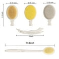3 in 1 Back Bath Brush Set for Shower, 19" Long Handle Body Brush, Bath