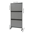 thumbnail image 2 of Black 3 Panels Privacy Screen, Decorative Privacy Screen, Diamond-shaped Design Privacy Fence Screen, 2 of 22
