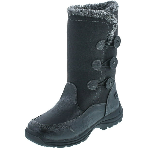 totes womens freya waterproof insulated winter boots flat heel