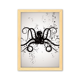 thumbnail image 1 of Cuadro de madera decorativa BLACK OCTOPUS vida marina A4, 1 of 3