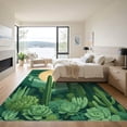 thumbnail image 3 of ODIKA 3'x5' Machine Washable Non-Slip Area Rug, Graphic Dark Green High Traffic Rug with Pad, Green, 1050733, 3 of 8
