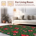 thumbnail image 2 of ODIKA 4'x6' Machine Washable Non-Slip Area Rug, Boho Foxes and Thicket Patterned High Traffic Rug, Green, 311435, 2 of 7