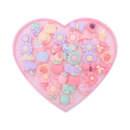 

FRCOLOR 36 Pcs Girls Rings Macaron Flower Rings Cartoon Dress up Pretend Play Rings