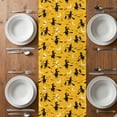 thumbnail image 6 of Turmeric Halloween Table Runner - 48 Inch Long, Kitchen Dining Table Runner Dresser Scarves, Flying Witch Bats Moon Farmhouse Decor for Coffee Tables Wedding Party Banquet, 6 of 8