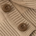 thumbnail image 7 of QUOTAY Classic V-Neck Button Up Sweater for Girls and Boys Comfortable Open Front Knit Cardigan Coat for Kids Casual Wear Khaki,3-4Years, 7 of 7