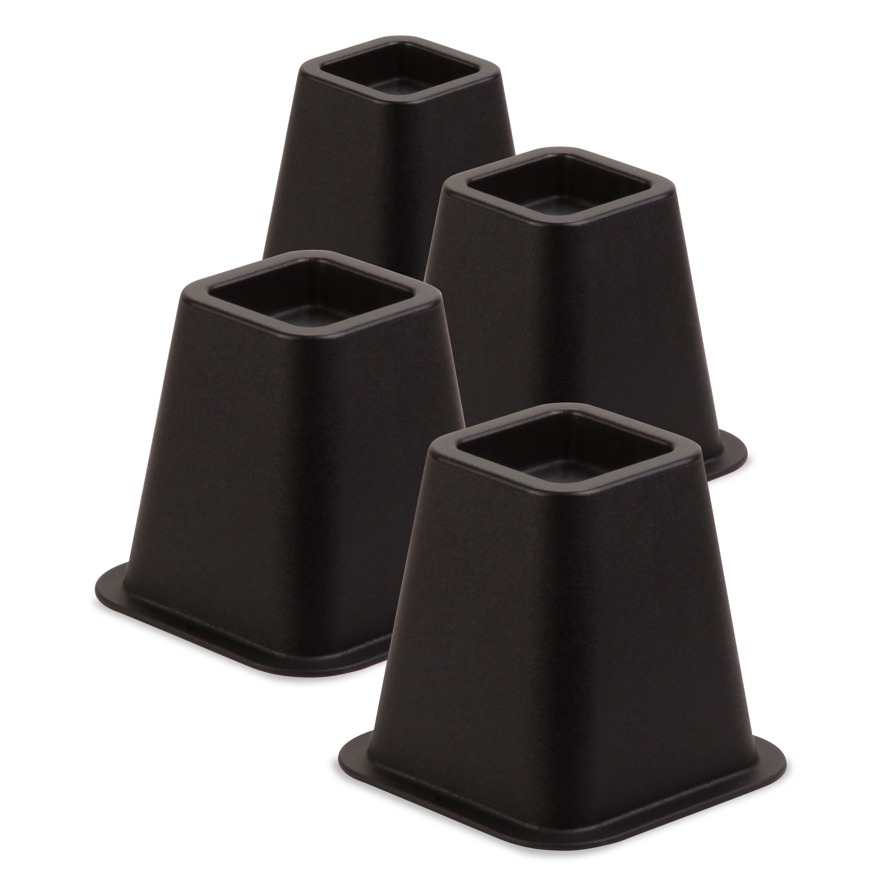 Honey-Can-Do Black Plastic 6" Bed Risers, Set of 4 - image 3 of 4